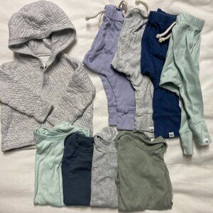 Honest Baby Bundle Organic Cotton Wardrobe Outfit Set (6-9 Month, 9M)